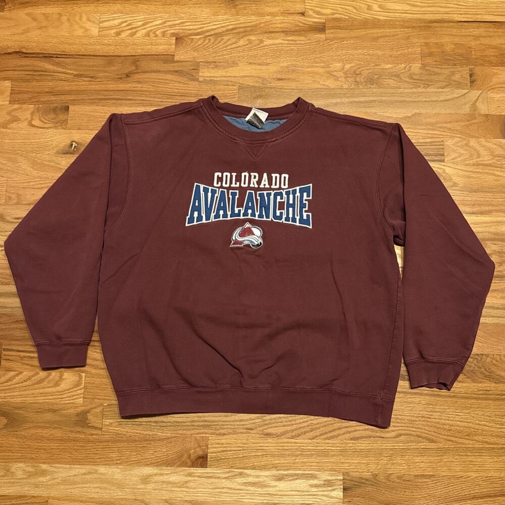 Vintage Colorado Avalanche Crewneck Sweatshirt Mens XL NHL Hockey 90s Retro